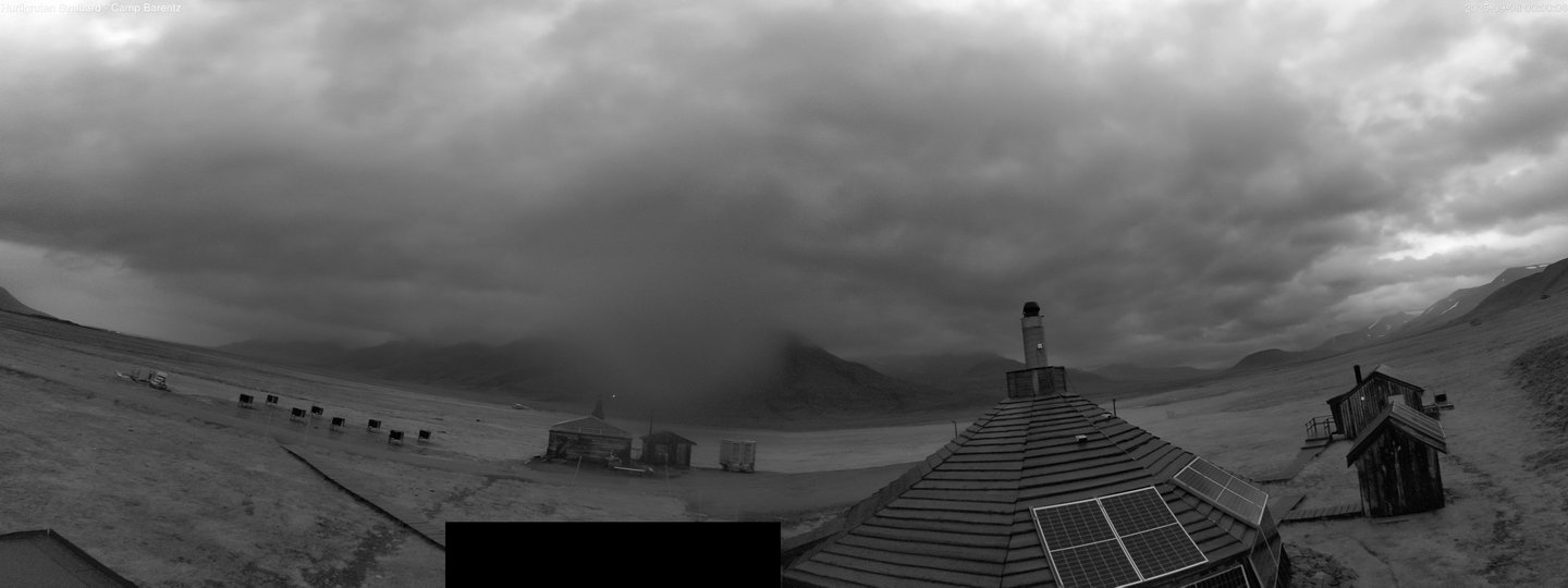 time-lapse frame, Hurtigruten Svalbard - Camp Barentz webcam