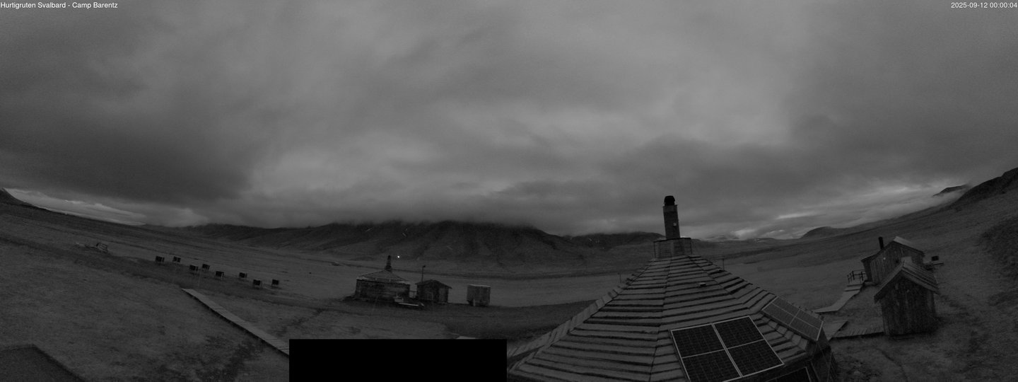 time-lapse frame, Hurtigruten Svalbard - Camp Barentz webcam