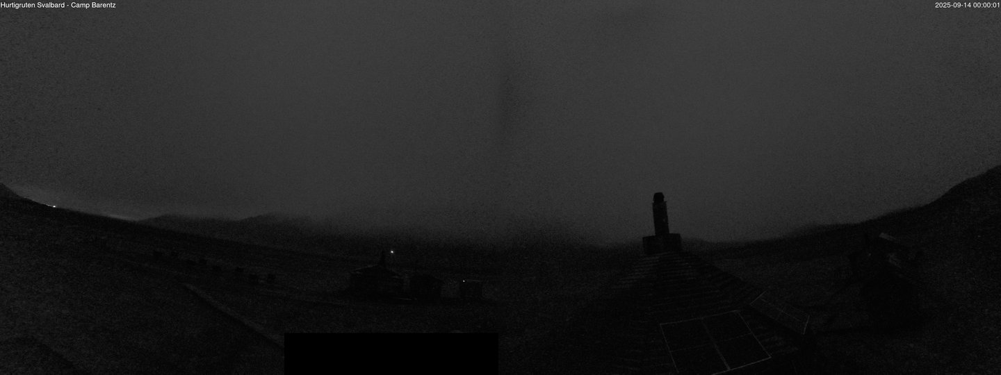 time-lapse frame, Hurtigruten Svalbard - Camp Barentz webcam