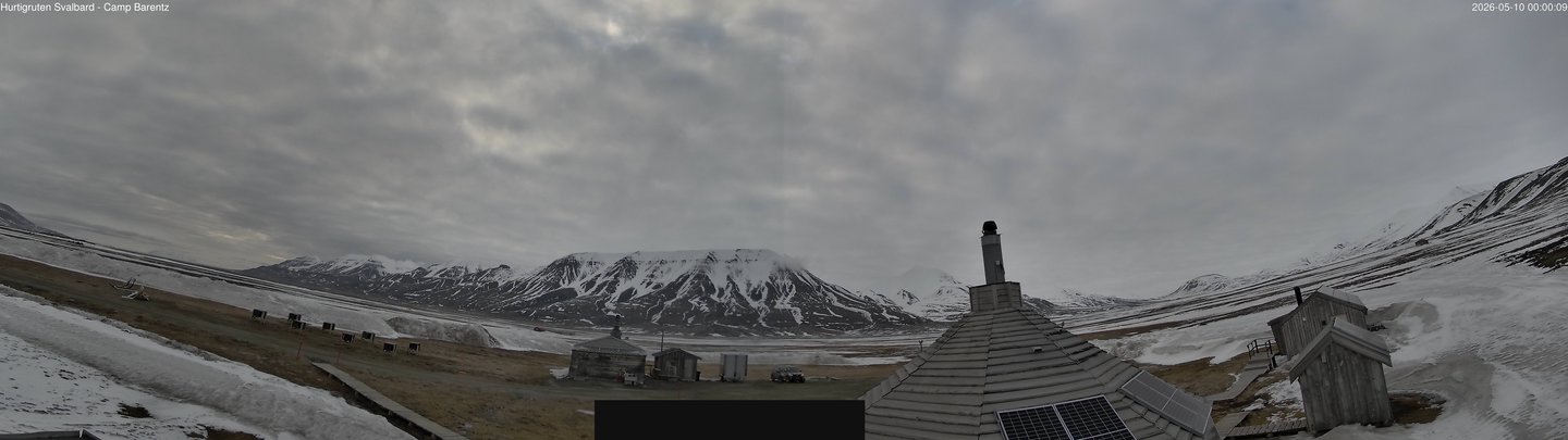time-lapse frame, Hurtigruten Svalbard - Camp Barentz webcam