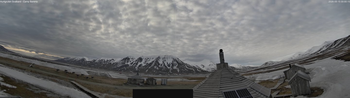 time-lapse frame, Hurtigruten Svalbard - Camp Barentz webcam