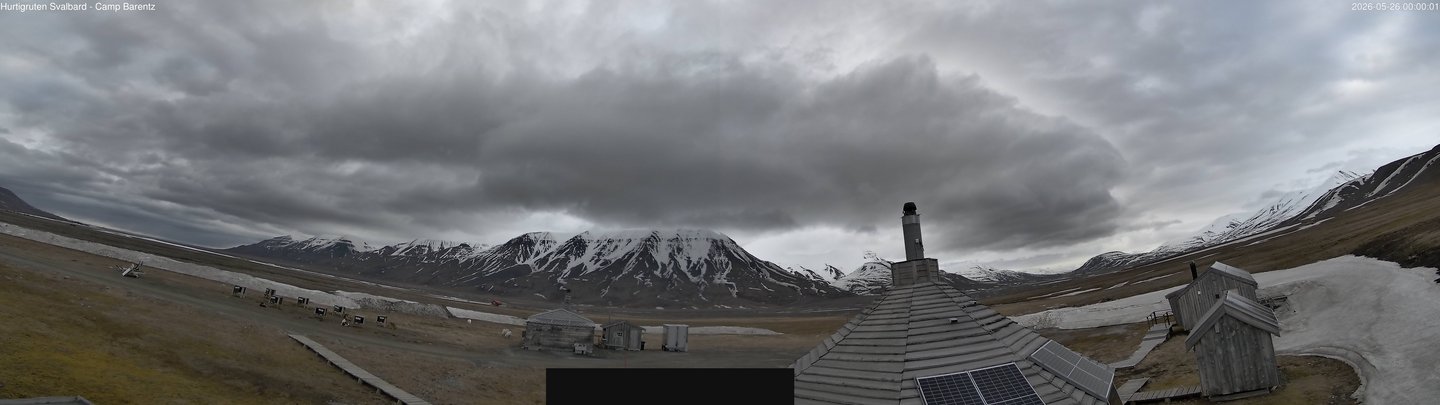 time-lapse frame, Hurtigruten Svalbard - Camp Barentz webcam