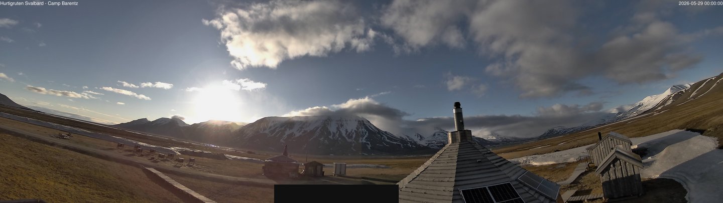 time-lapse frame, Hurtigruten Svalbard - Camp Barentz webcam
