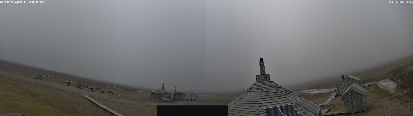 time-lapse frame, Hurtigruten Svalbard - Camp Barentz webcam
