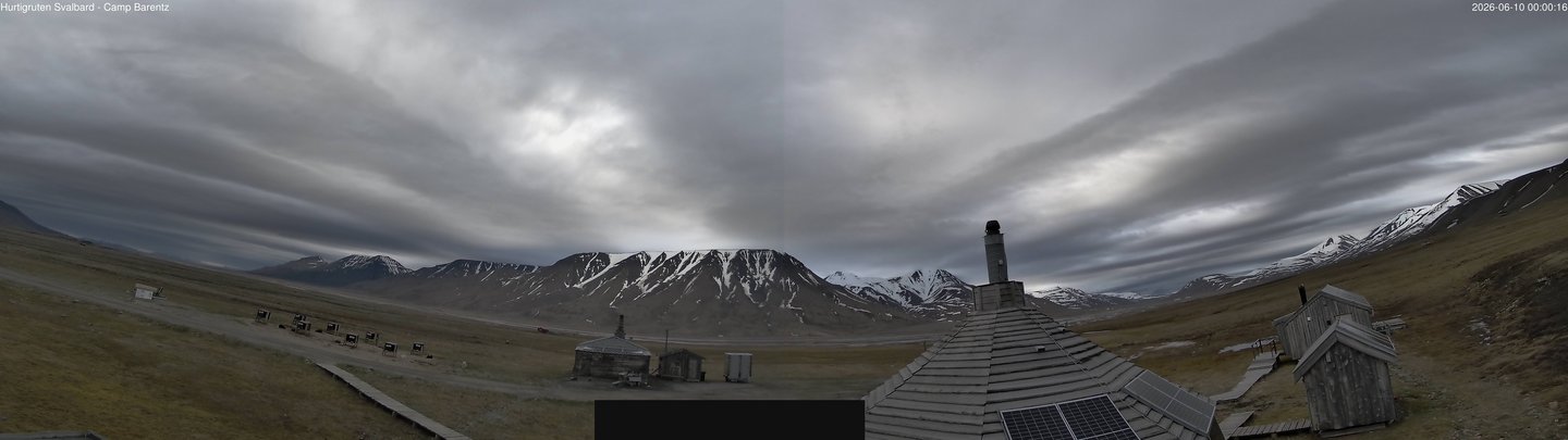 time-lapse frame, Hurtigruten Svalbard - Camp Barentz webcam