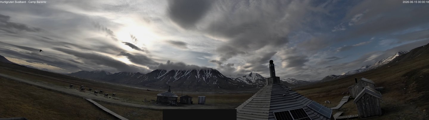 time-lapse frame, Hurtigruten Svalbard - Camp Barentz webcam