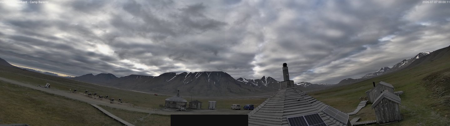time-lapse frame, Hurtigruten Svalbard - Camp Barentz webcam