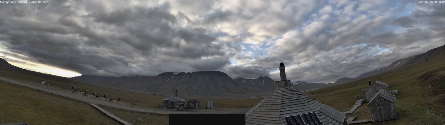 time-lapse frame, Hurtigruten Svalbard - Camp Barentz webcam