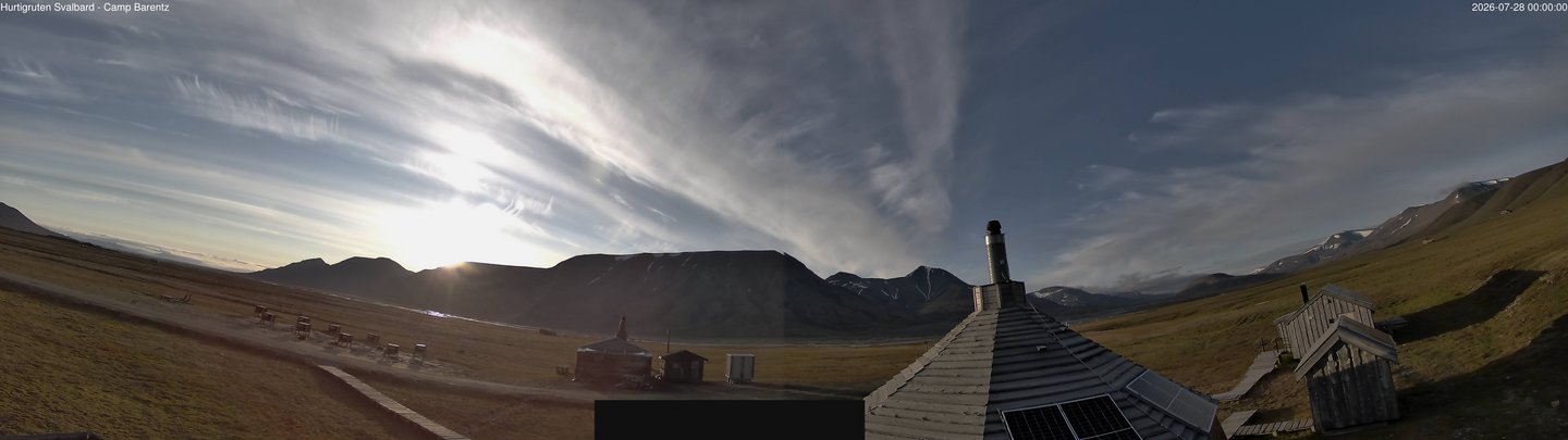 time-lapse frame, Hurtigruten Svalbard - Camp Barentz webcam