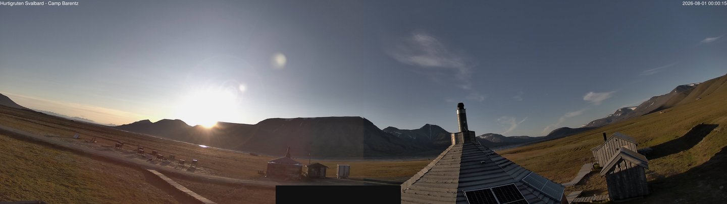 time-lapse frame, Hurtigruten Svalbard - Camp Barentz webcam