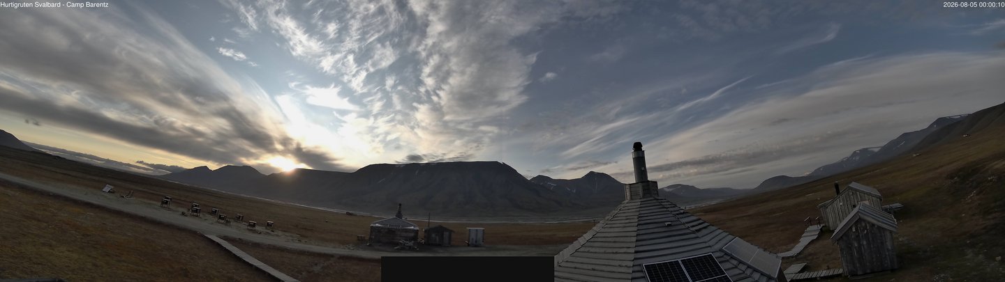 time-lapse frame, Hurtigruten Svalbard - Camp Barentz webcam