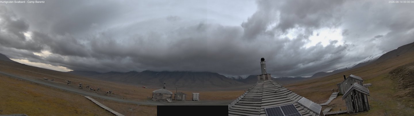 time-lapse frame, Hurtigruten Svalbard - Camp Barentz webcam