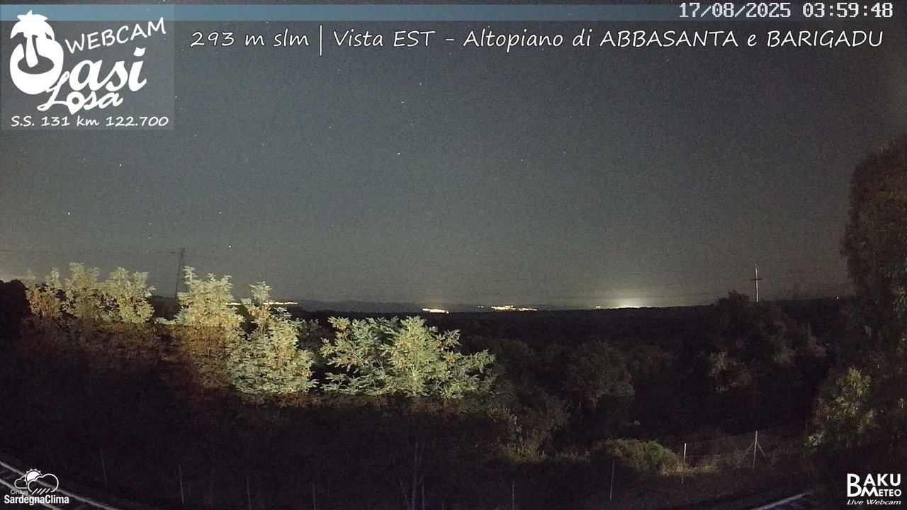 time-lapse frame, Abbasanta webcam