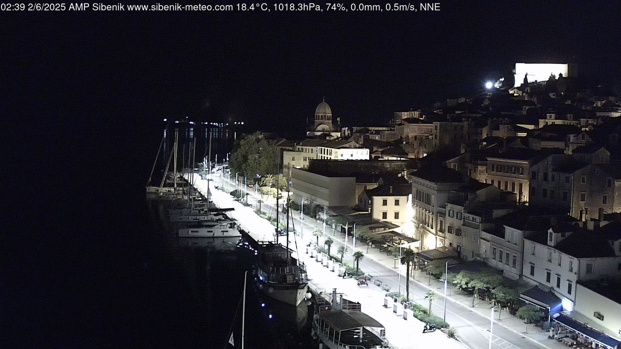 time-lapse frame, Šibenik hotel webcam