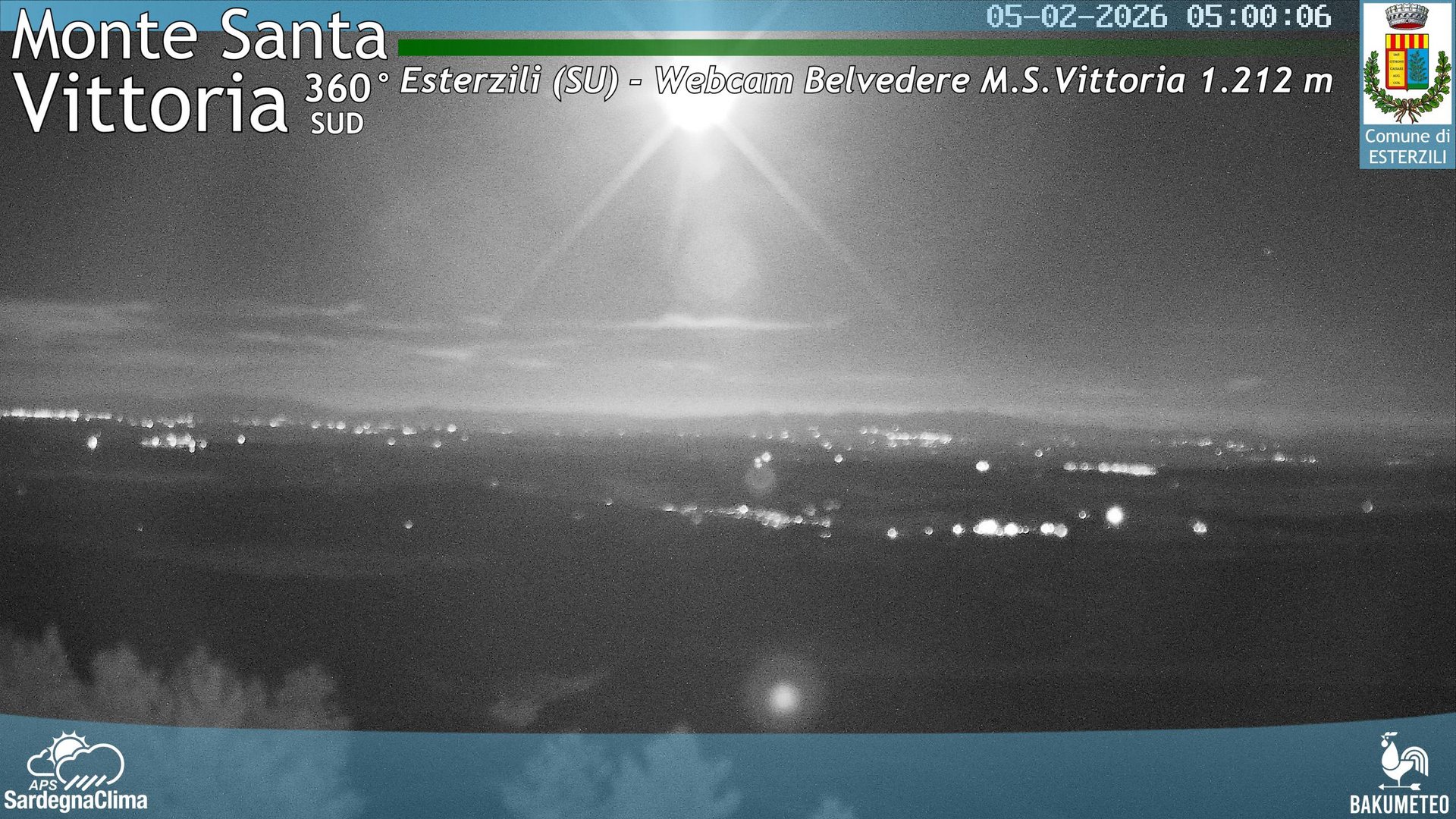 time-lapse frame, Monte Santa Vittoria Sud webcam