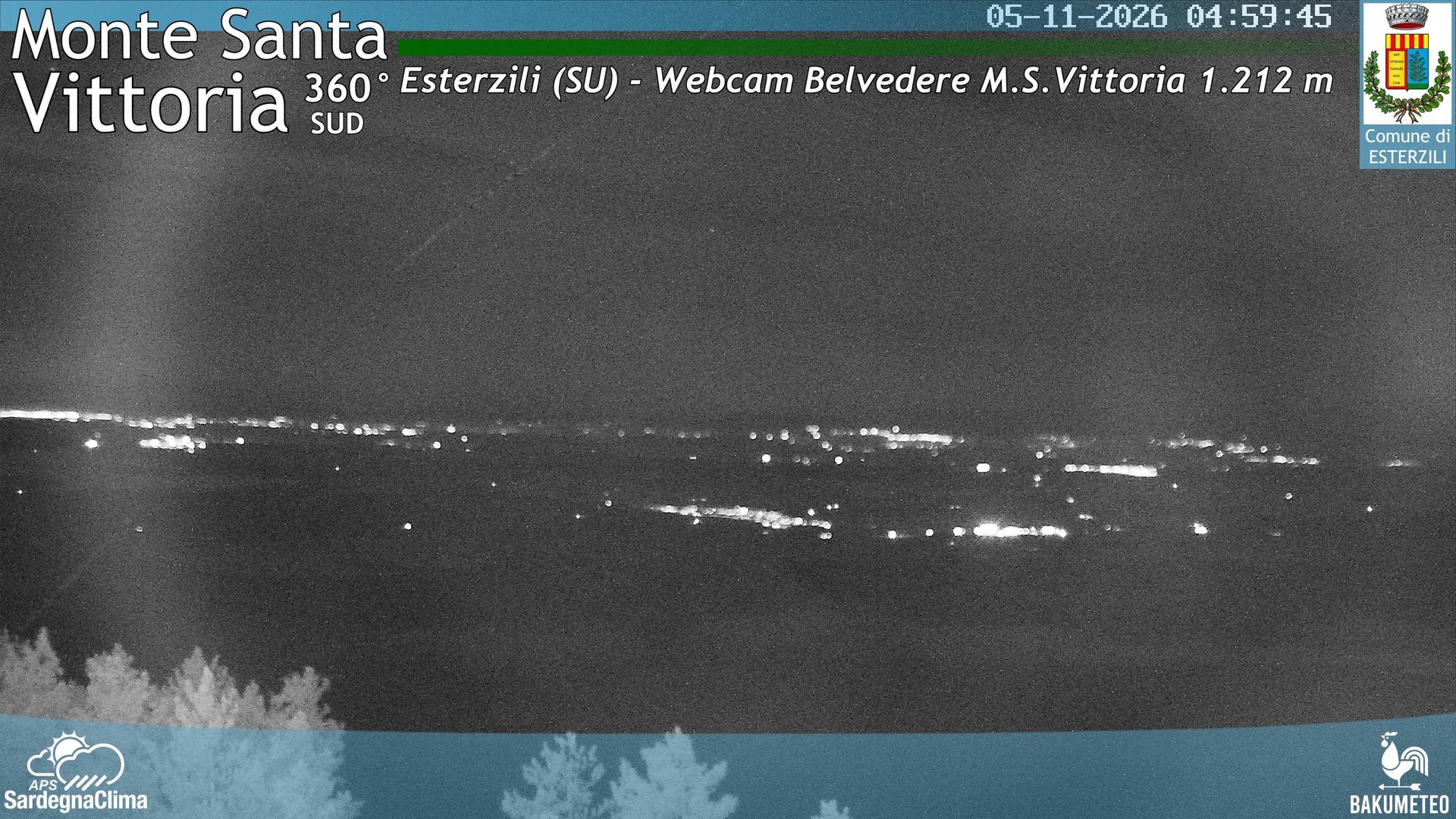 time-lapse frame, Monte Santa Vittoria Sud webcam