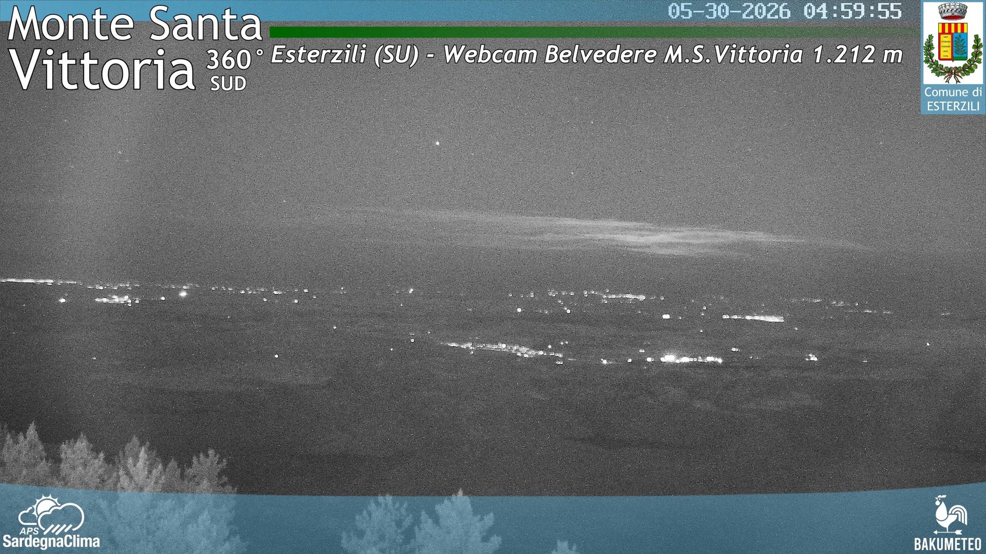 time-lapse frame, Monte Santa Vittoria Sud webcam