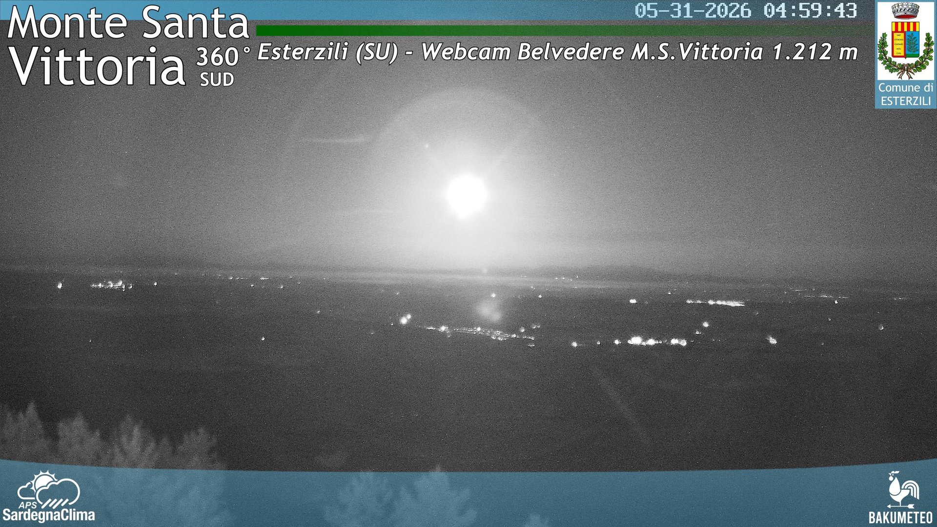 time-lapse frame, Monte Santa Vittoria Sud webcam
