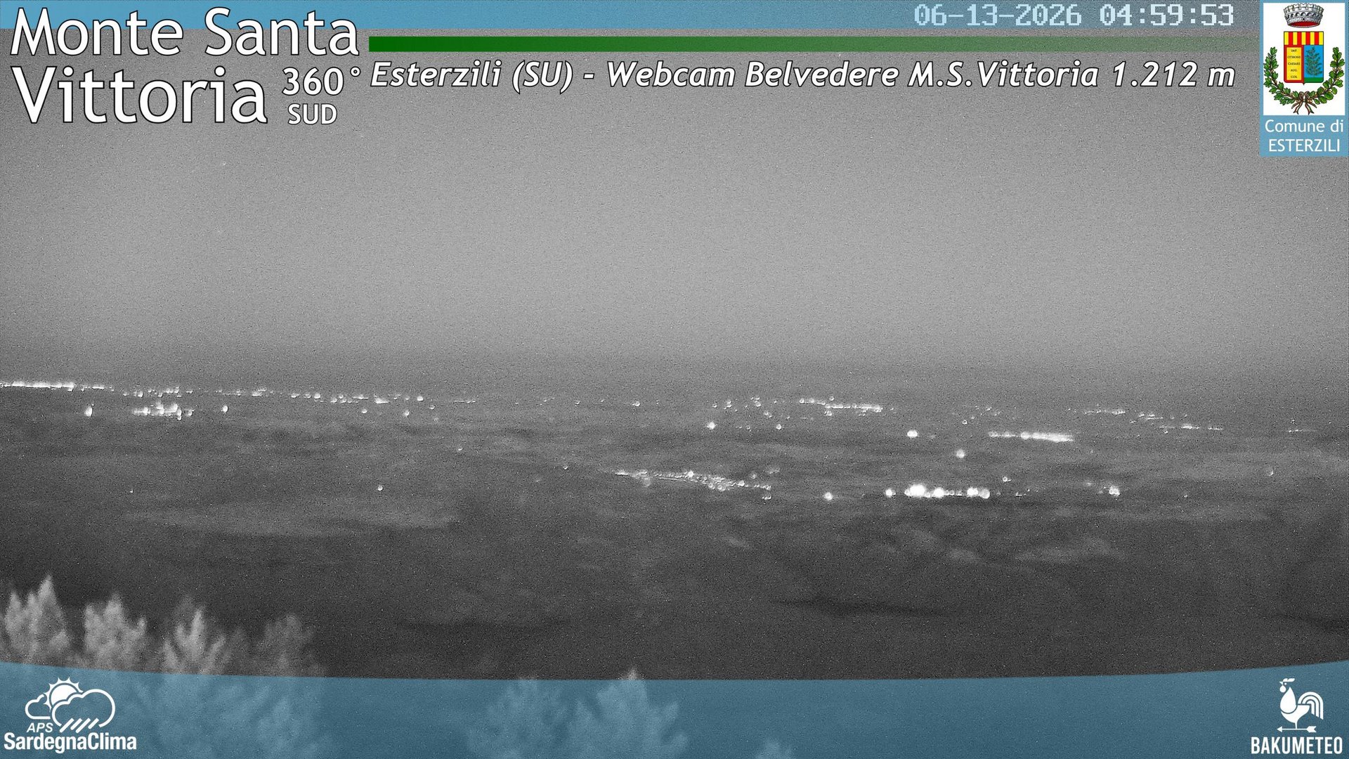 time-lapse frame, Monte Santa Vittoria Sud webcam
