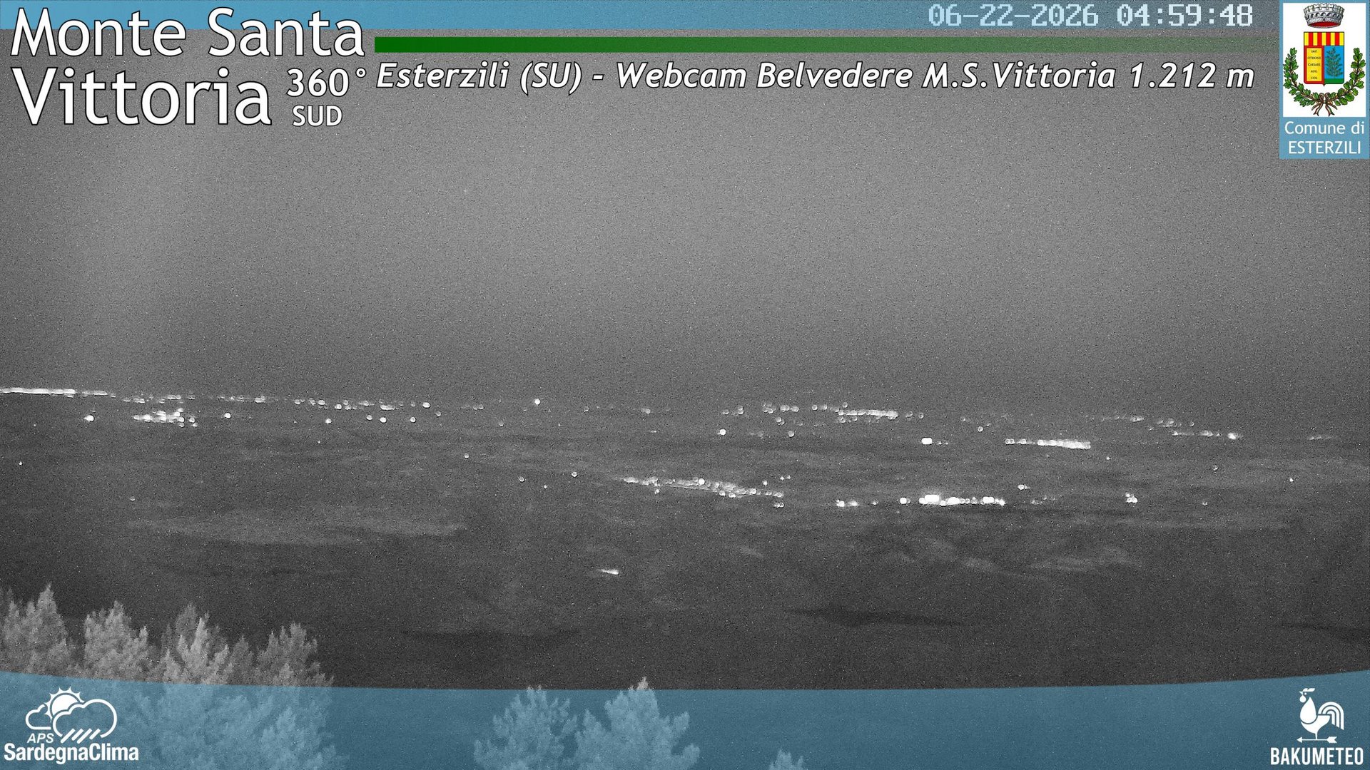 time-lapse frame, Monte Santa Vittoria Sud webcam