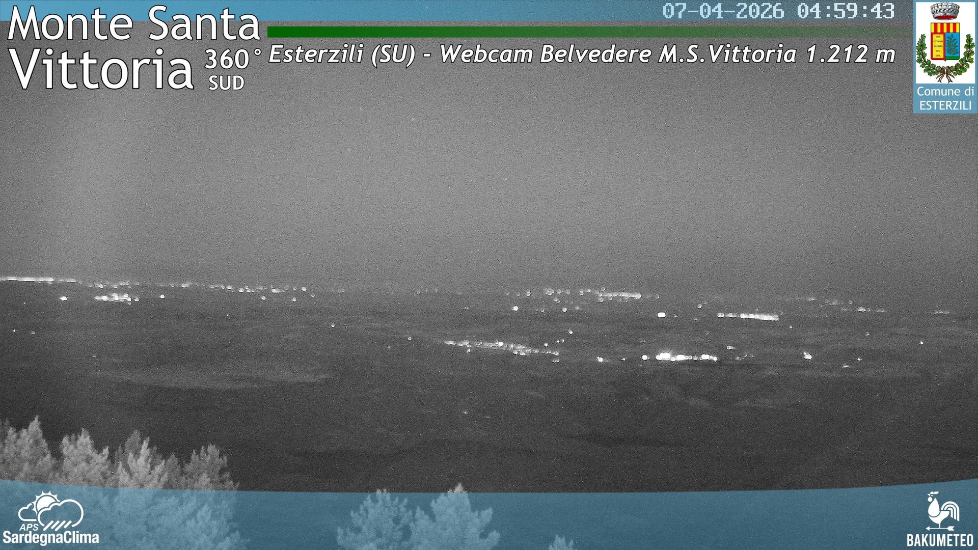 time-lapse frame, Monte Santa Vittoria Sud webcam