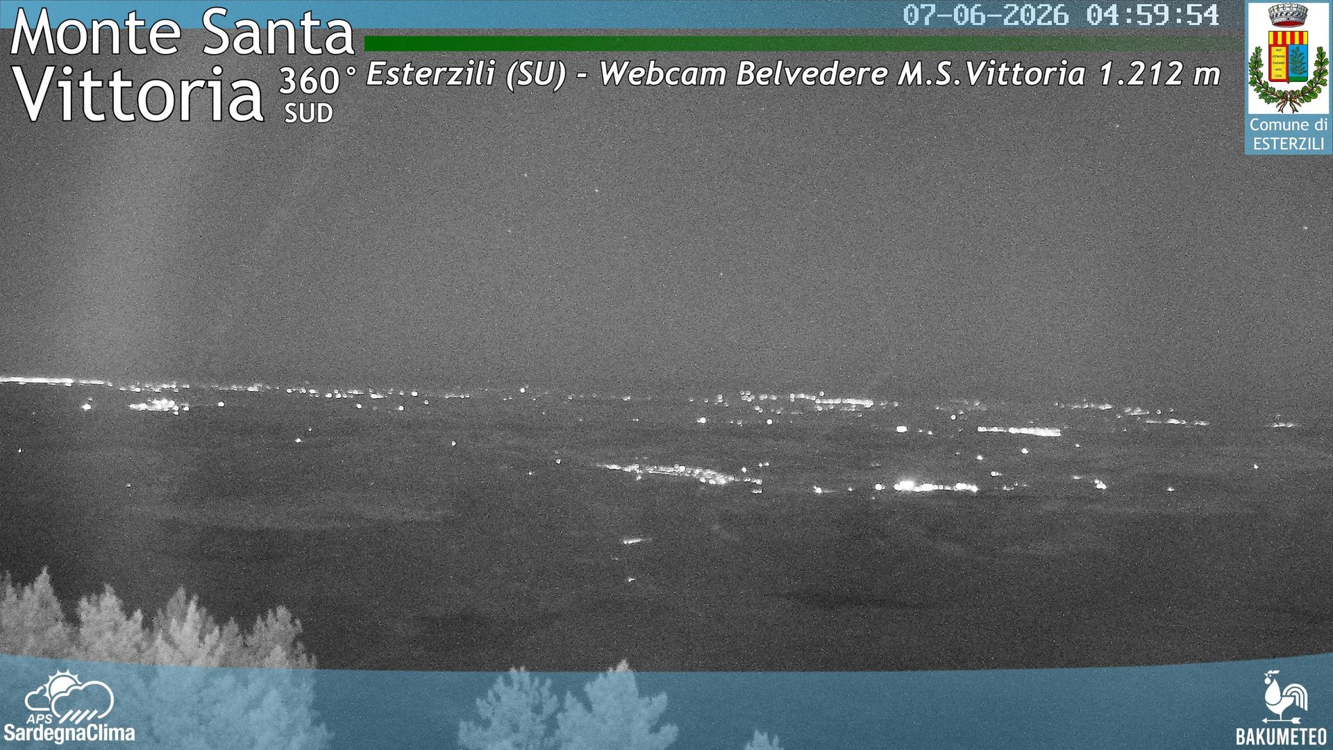 time-lapse frame, Monte Santa Vittoria Sud webcam