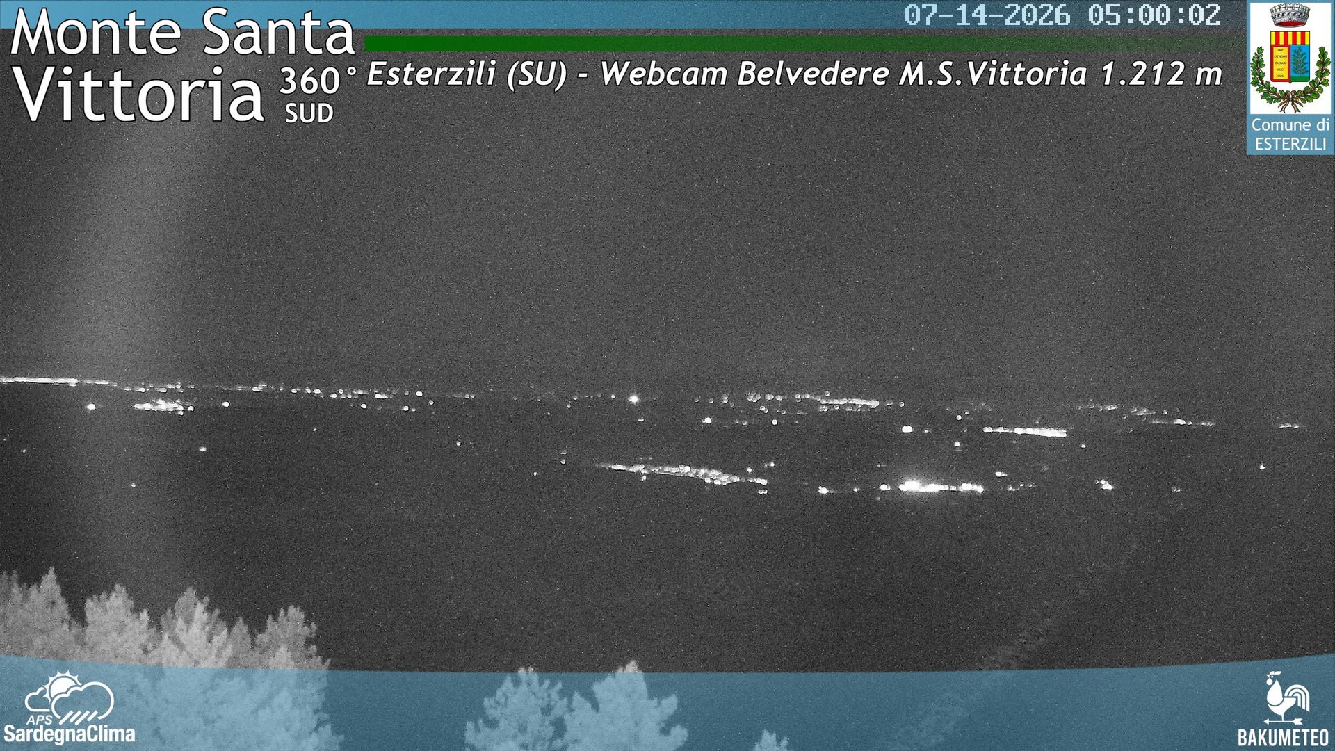time-lapse frame, Monte Santa Vittoria Sud webcam