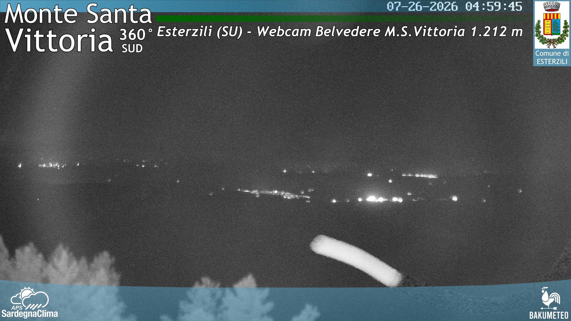 time-lapse frame, Monte Santa Vittoria Sud webcam