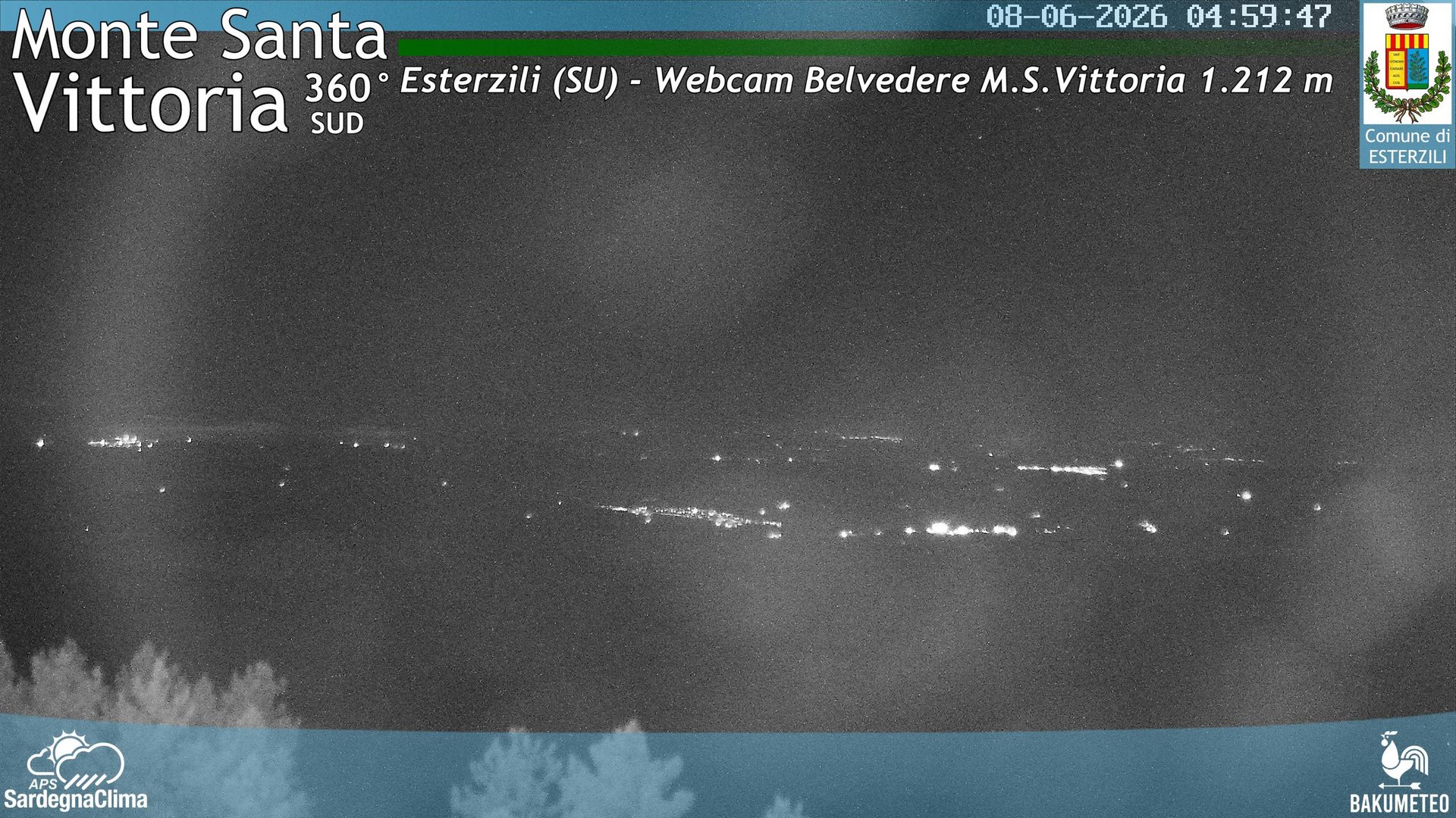 time-lapse frame, Monte Santa Vittoria Sud webcam