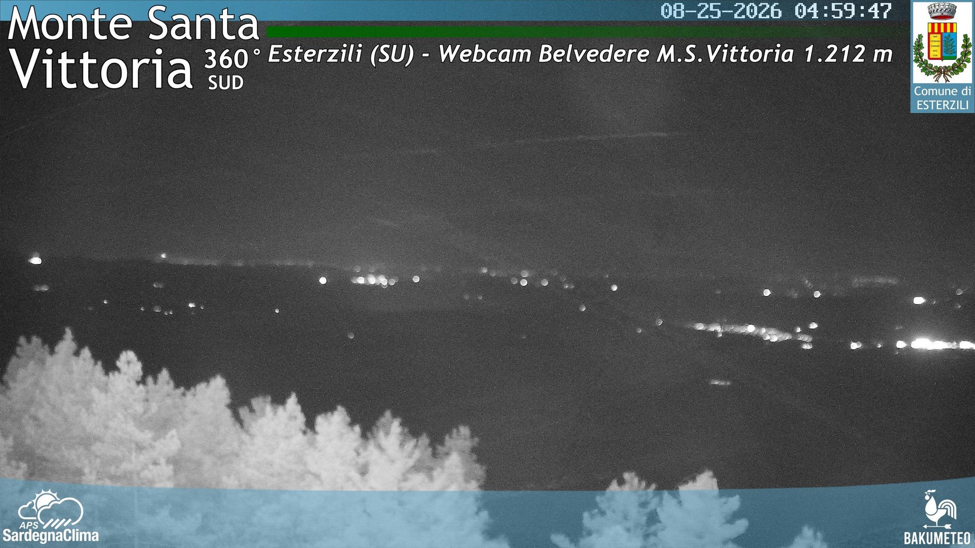 time-lapse frame, Monte Santa Vittoria Sud webcam