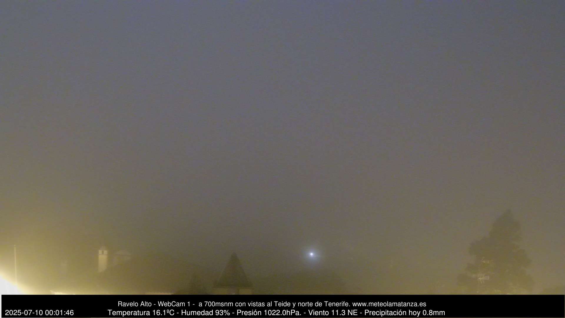 time-lapse frame, MeteoRavelo- Visión N de Tenerife webcam