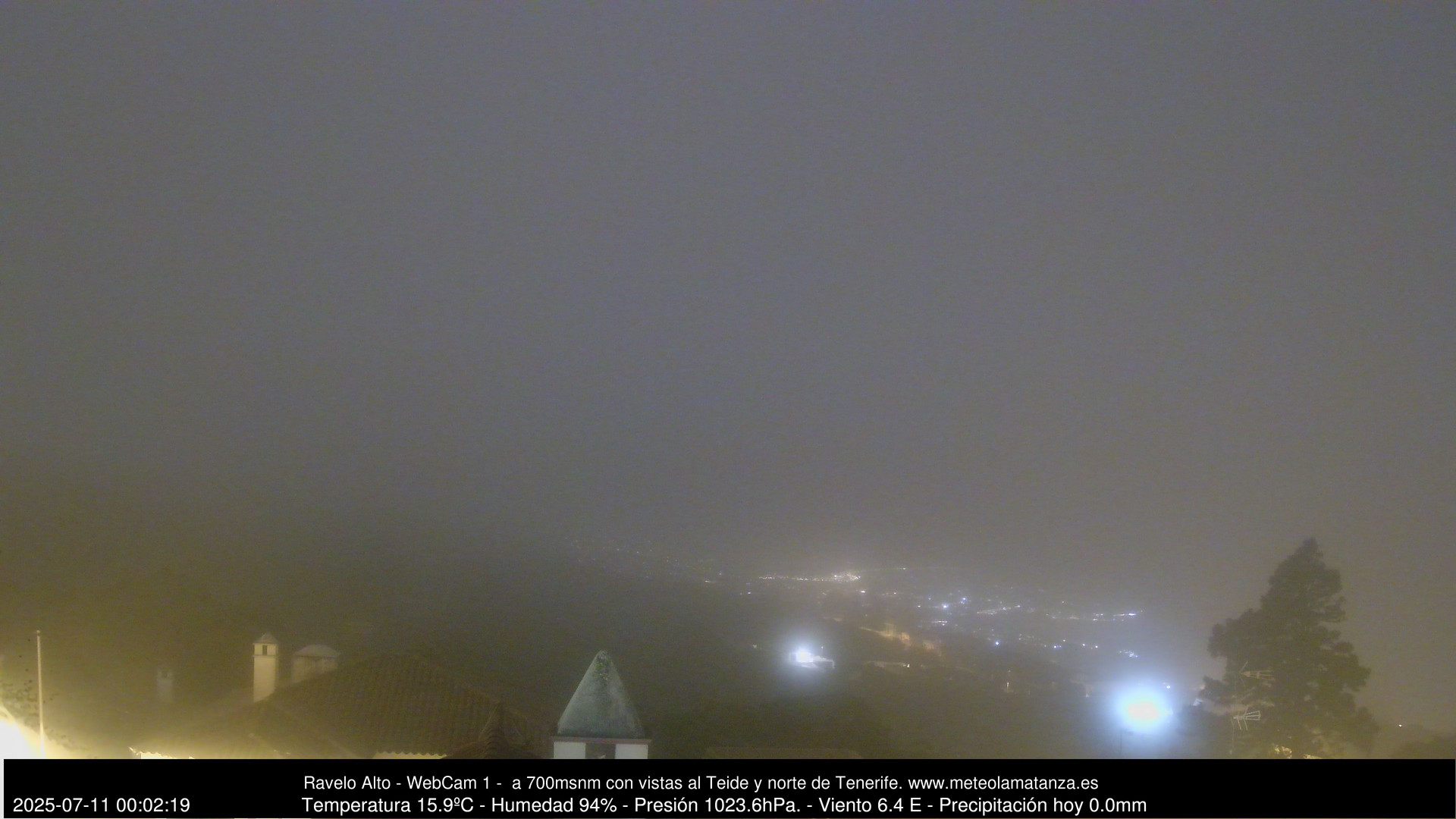 time-lapse frame, MeteoRavelo- Visión N de Tenerife webcam