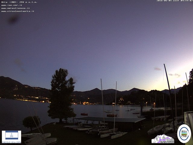 time-lapse frame, Orta San Giulio webcam