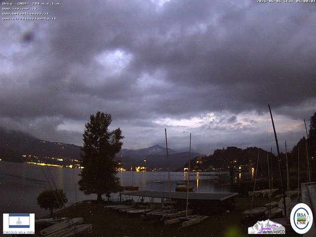 time-lapse frame, Orta San Giulio webcam