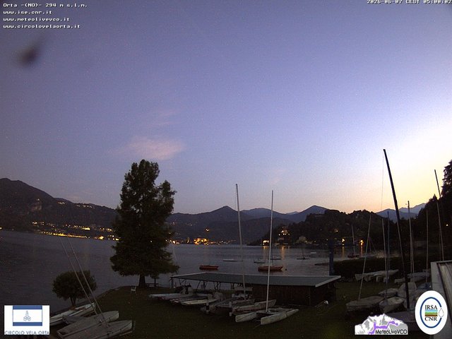 time-lapse frame, Orta San Giulio webcam