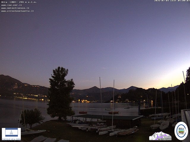 time-lapse frame, Orta San Giulio webcam