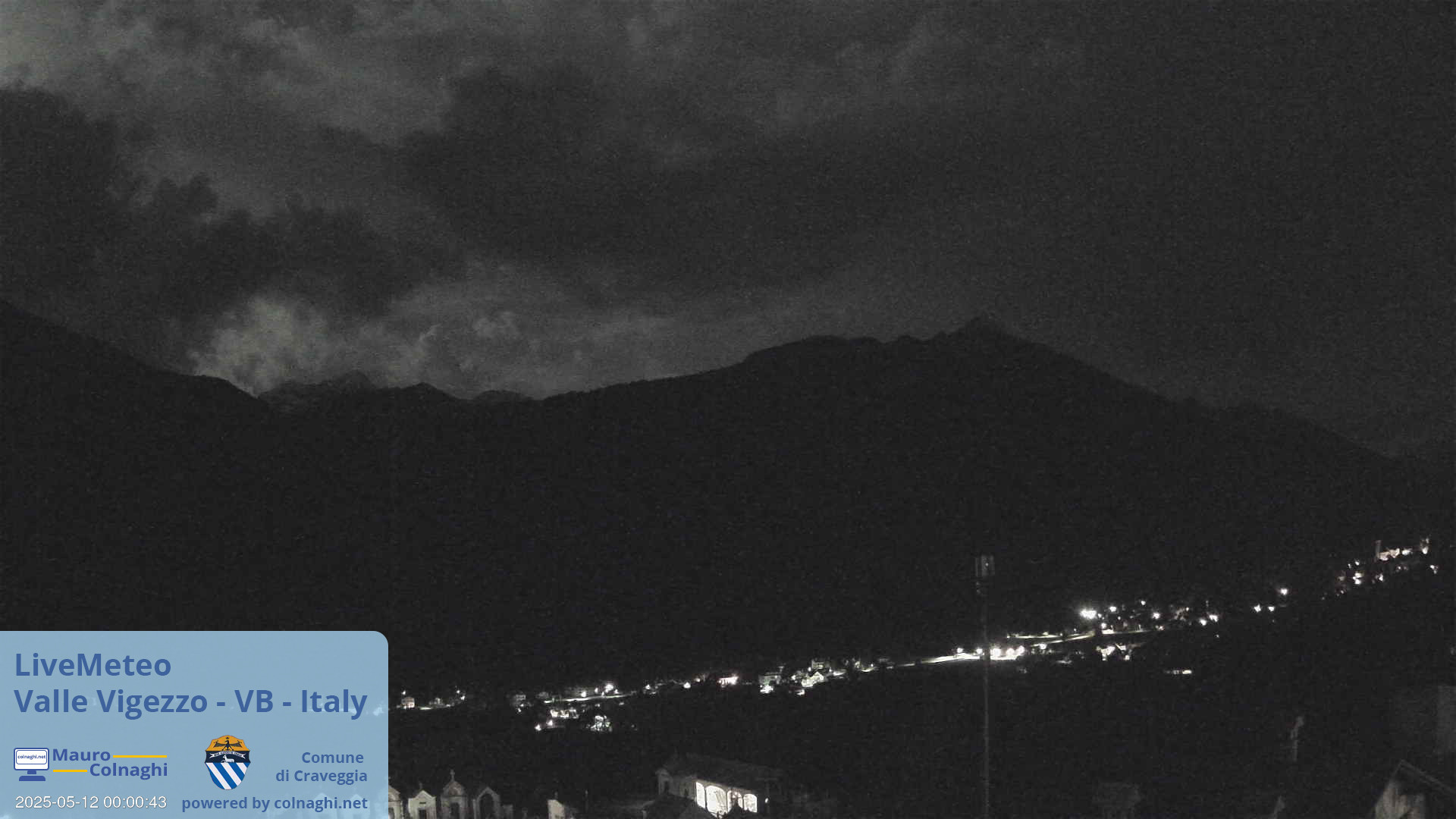 time-lapse frame, Valle Vigezzo webcam
