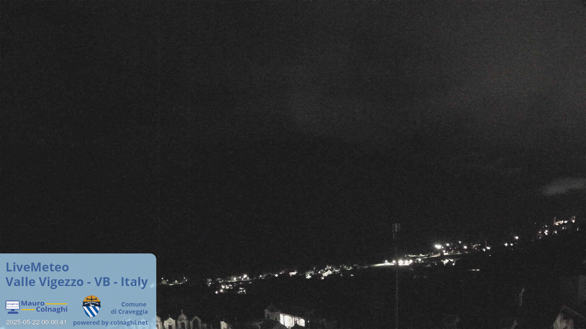 time-lapse frame, Valle Vigezzo webcam