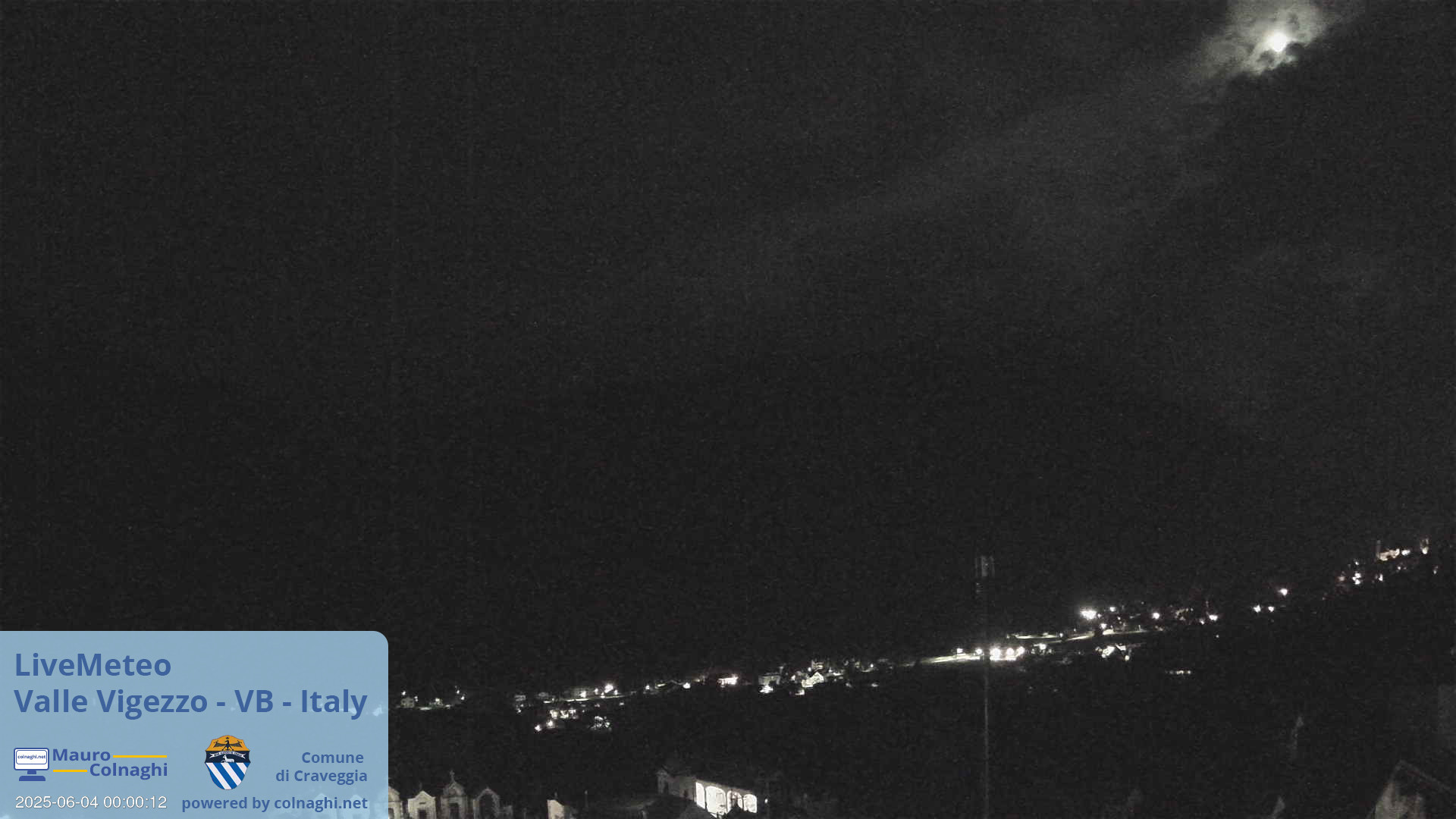 time-lapse frame, Valle Vigezzo webcam