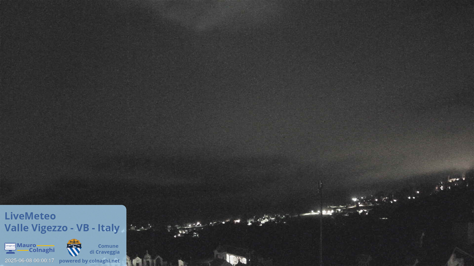 time-lapse frame, Valle Vigezzo webcam