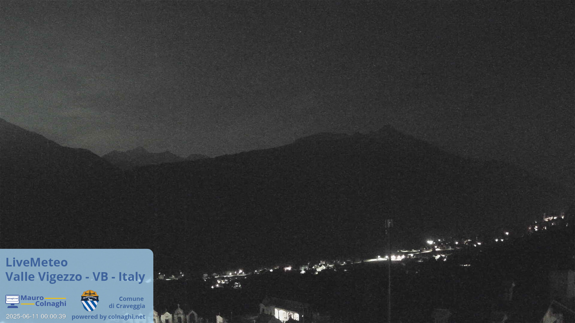 time-lapse frame, Valle Vigezzo webcam