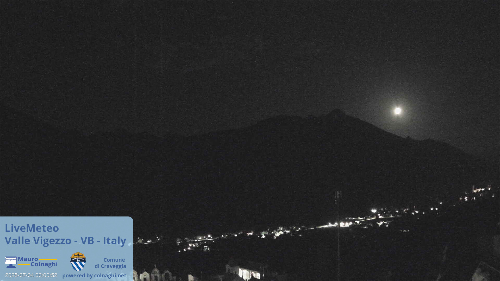 time-lapse frame, Valle Vigezzo webcam