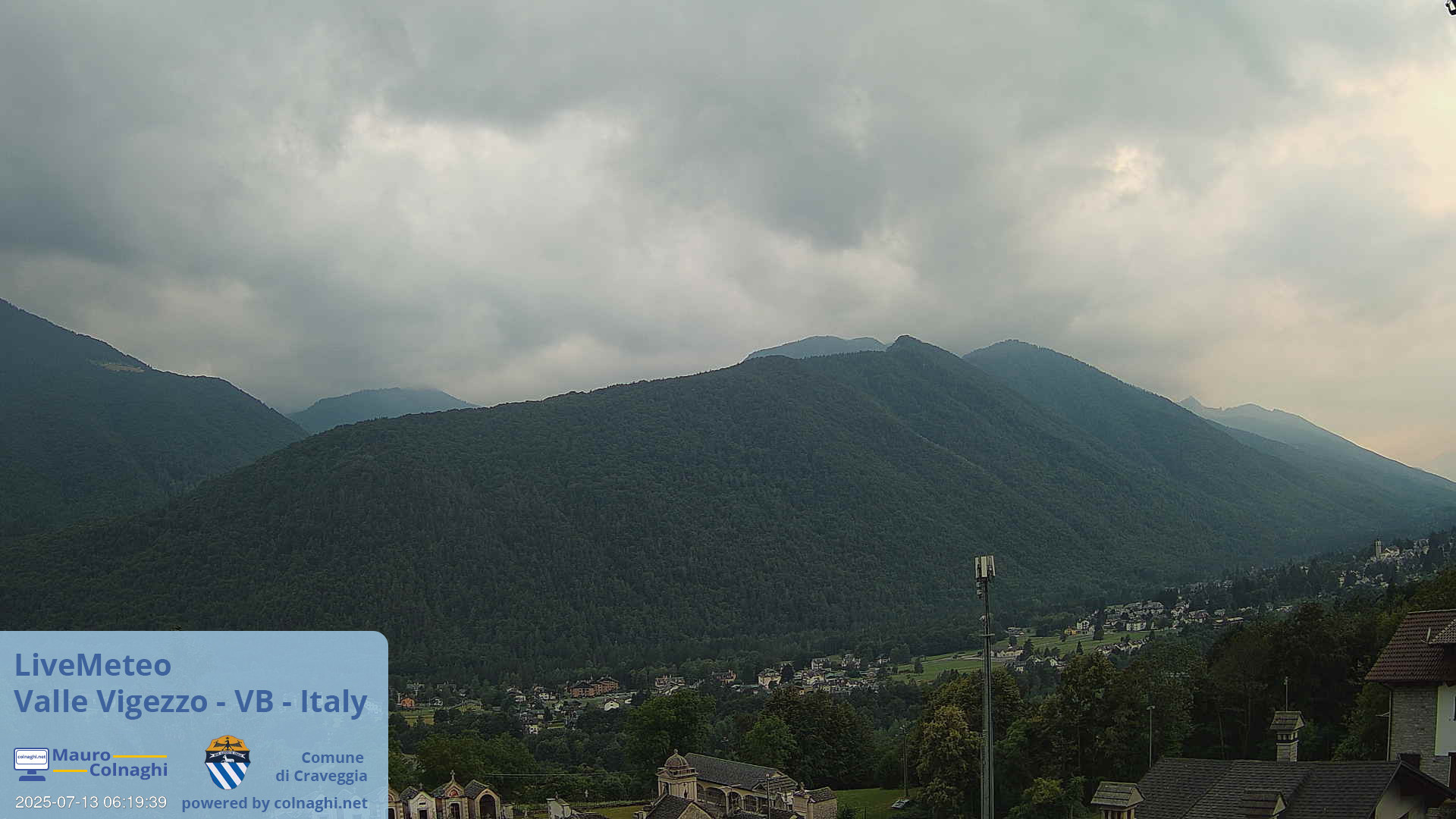 time-lapse frame, Valle Vigezzo webcam