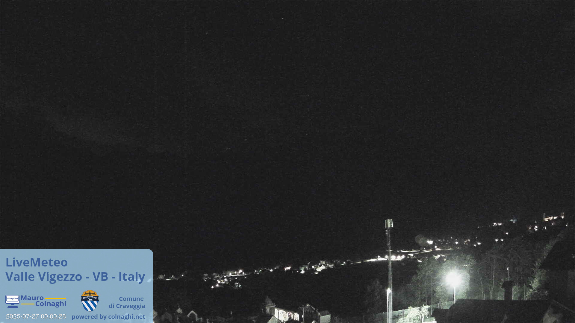 time-lapse frame, Valle Vigezzo webcam