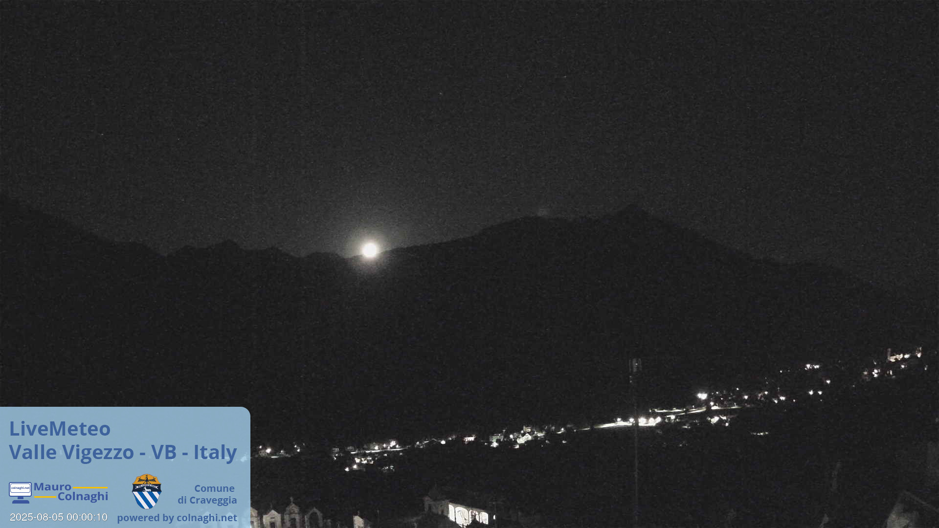 time-lapse frame, Valle Vigezzo webcam
