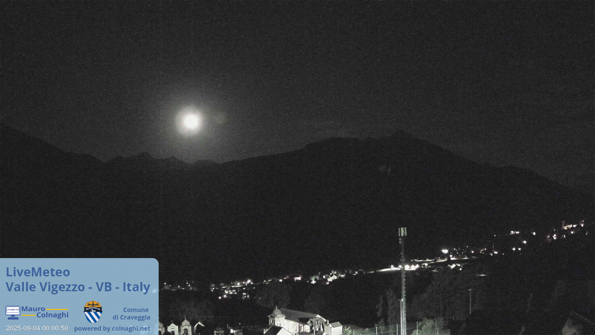 time-lapse frame, Valle Vigezzo webcam
