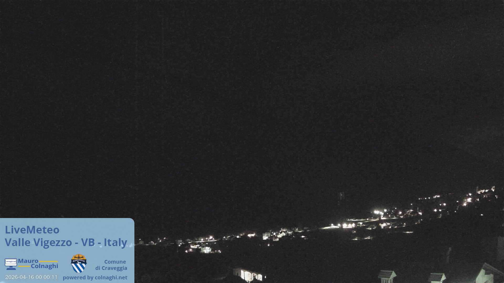 time-lapse frame, Valle Vigezzo webcam