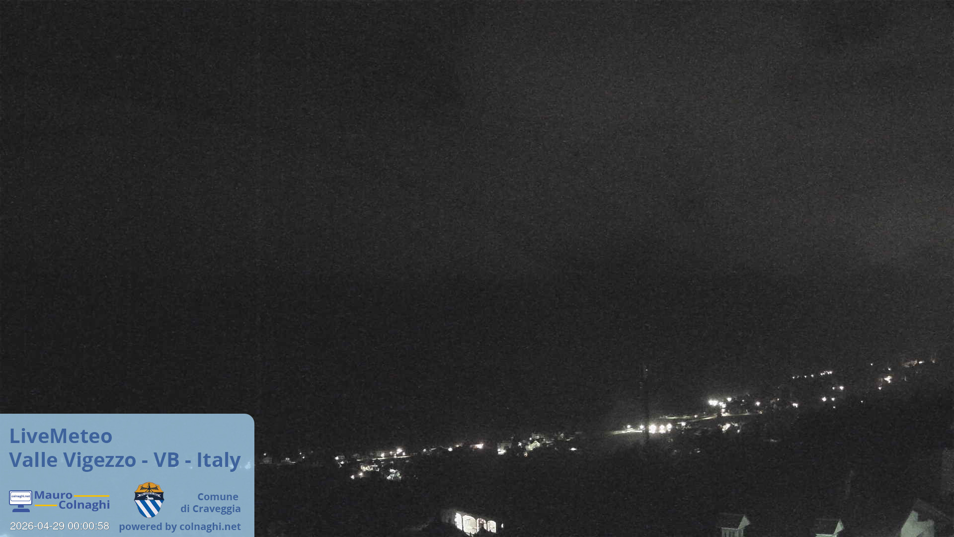time-lapse frame, Valle Vigezzo webcam