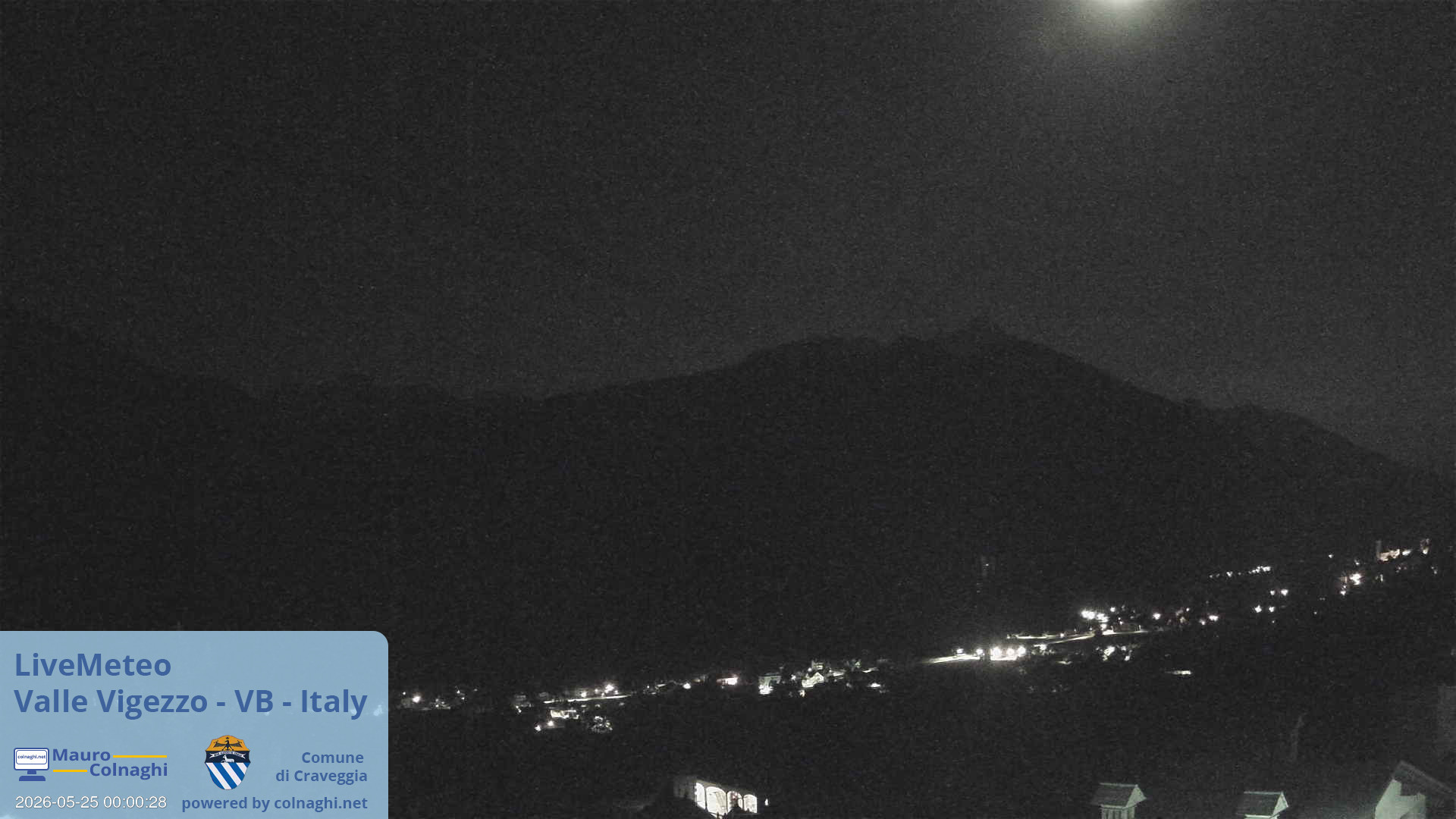 time-lapse frame, Valle Vigezzo webcam