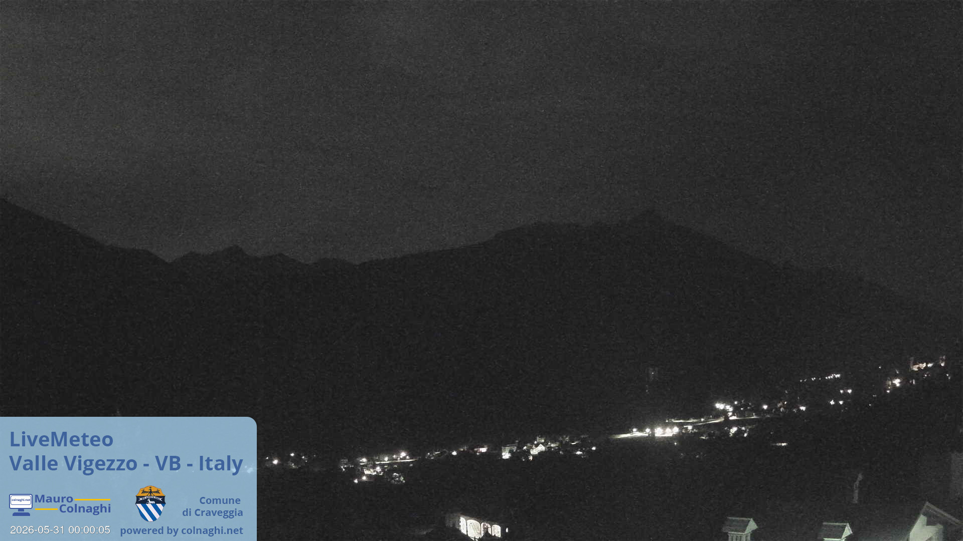 time-lapse frame, Valle Vigezzo webcam